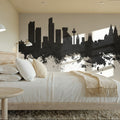 Liverpool England Skyline Black & White Mural Wallpaper - room preview 02