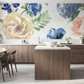 Botanical Coast White Mural Wallpaper - room preview 02