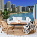 Coastal Paradise Skyline Mural Wallpaper - room preview 02