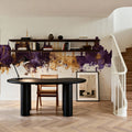 Fribourg Switzerland Skyline Purple & Gold Mural Wallpaper - room preview 02