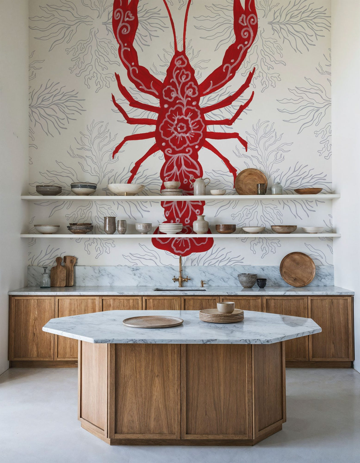 Delicate Coastline III Mural Wallpaper - room preview 02