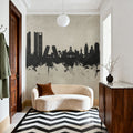 Madrid Skyline Concrete Mural Wallpaper - room preview 02