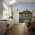 Golden Bridge Reflection Mural Wallpaper - room preview 02