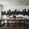 Ottowa Canada Skyline Black & White Mural Wallpaper - room preview 02