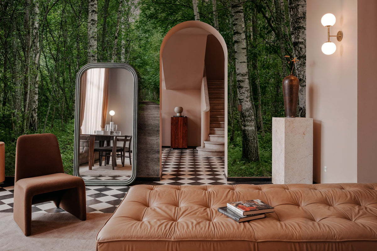 Dark Birch Forest Mural Wallpaper - room preview 02