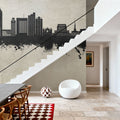 Shreveport Louisiana Skyline Concrete Mural Wallpaper - room preview 02
