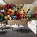 Ethereal Floral Symphony Mural Wallpaper - room preview 02