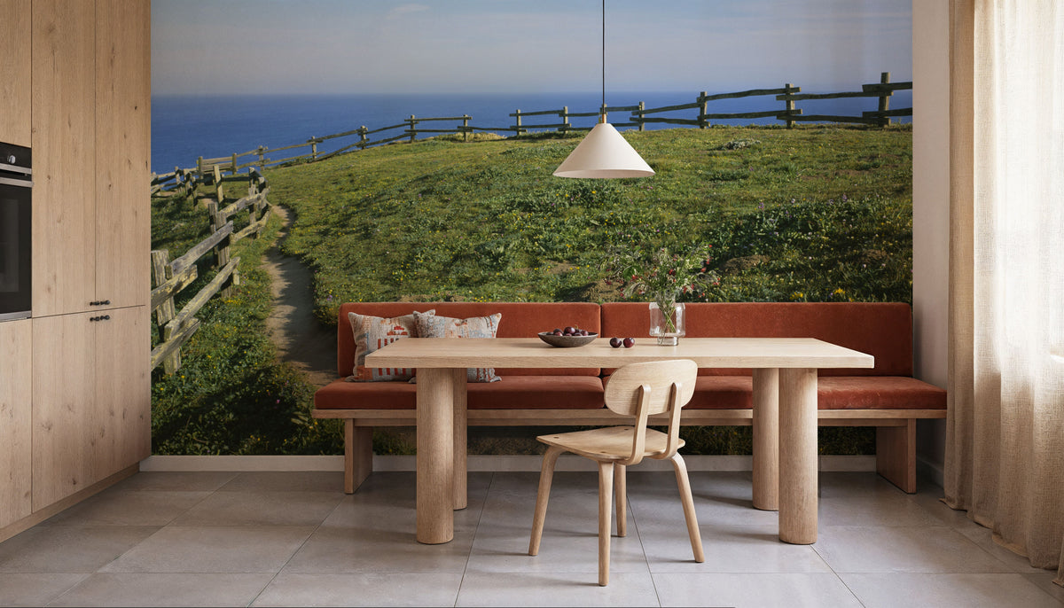 Coastal Wildflower Path Mural Wallpaper - room preview 02