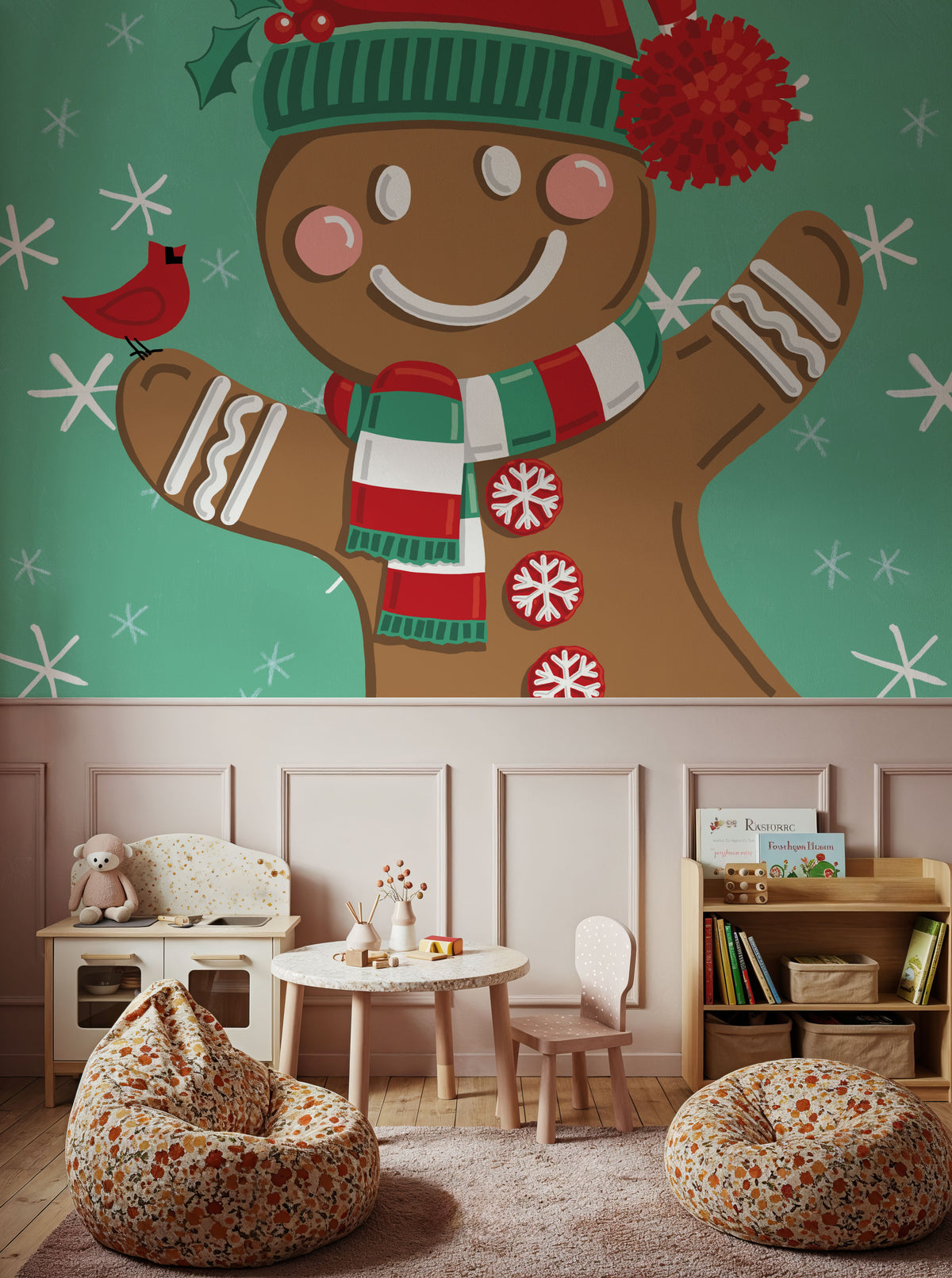 Festive Christmas II Mural Wallpaper - room preview 02