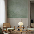 Subtle Plaster Wall, Light Green Mural Wallpaper - room preview 02