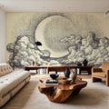 Moon in Clouds Mural Wallpaper - room preview 02