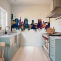 Guildford England Skyline Blue & Bronze Mural Wallpaper - room preview 02