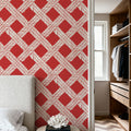 Seafood Shanty White on Red I Mural Wallpaper - room preview 02