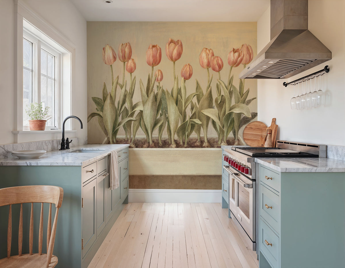 Tulip Friends I Mural Wallpaper - room preview 02