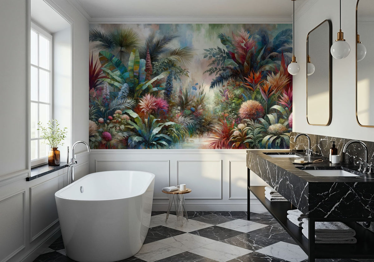 Lush Tropical Eden Mural Wallpaper - room preview 02