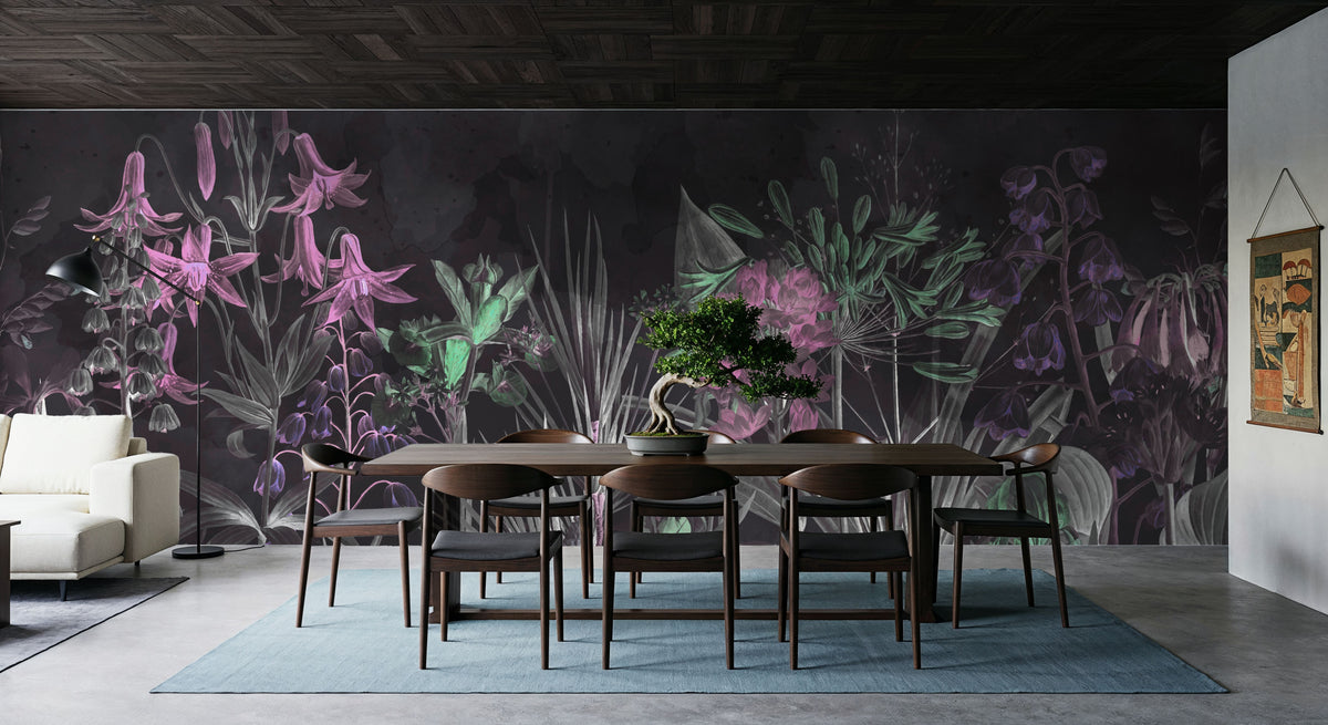 Field of Dreams Dark Bright Green Mural Wallpaper - room preview 02