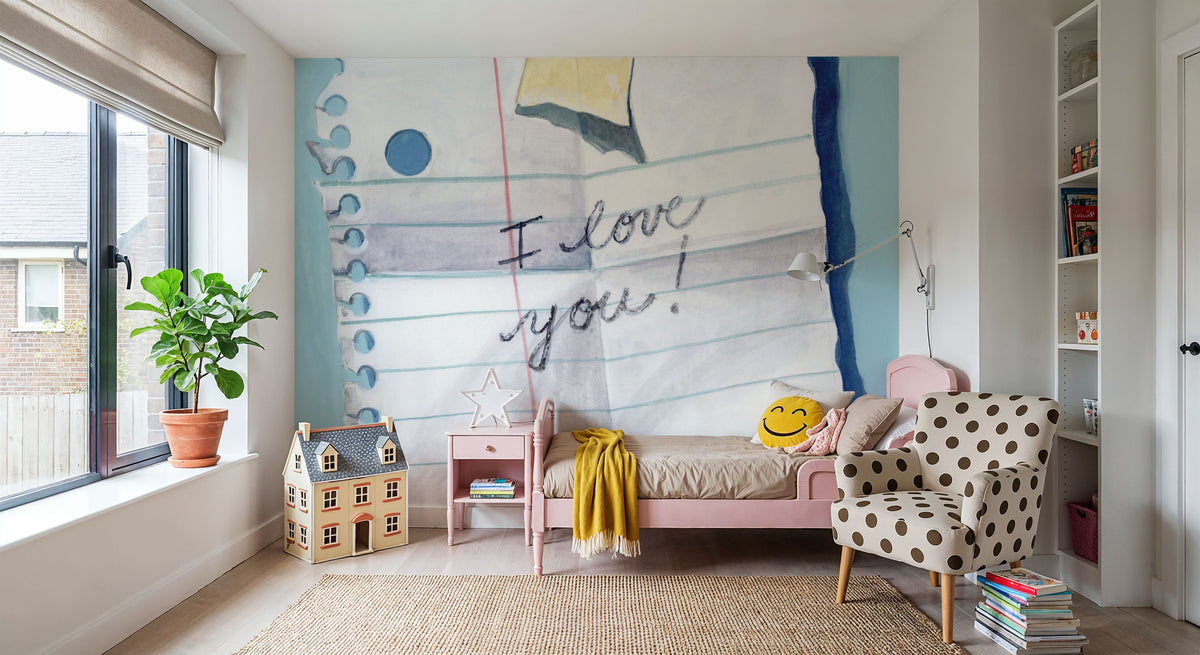 Remember I Love You Mural Wallpaper - room preview 02