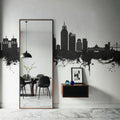 Mobile Alabama Skyline Black & White Mural Wallpaper - room preview 02