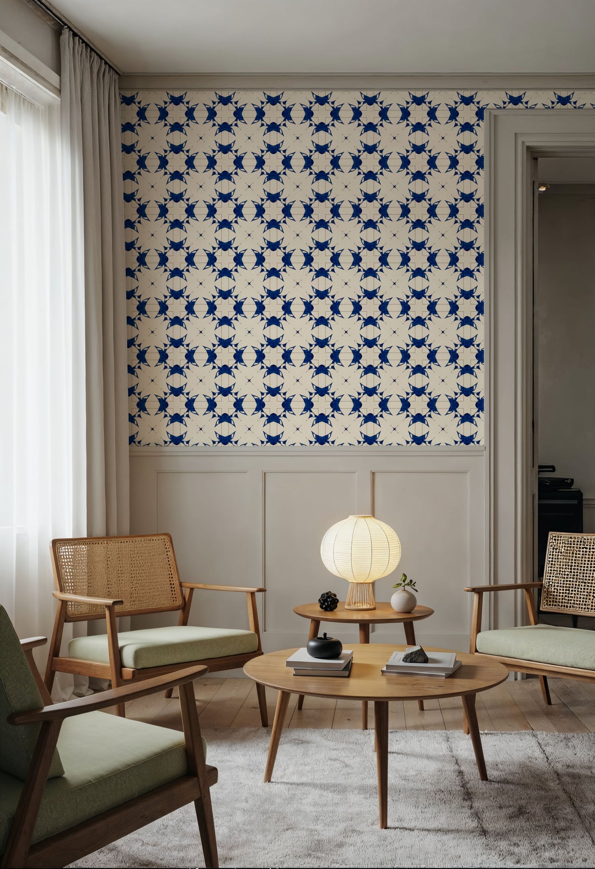 Nara Flower Rings Mural Wallpaper - room preview 02