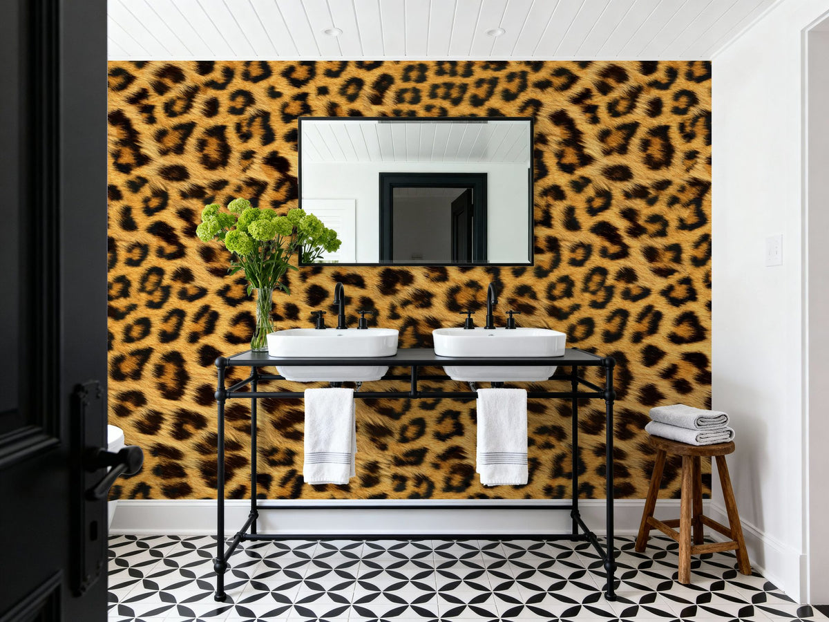 Dwellpaper Leopard Mural Wallpaper image 2