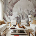 Irises At Sunrise Red Mural Wallpaper - room preview 02