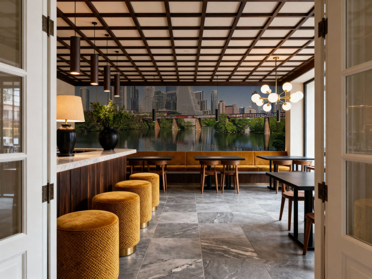 Riverside Reflections Mural Wallpaper - room preview 02