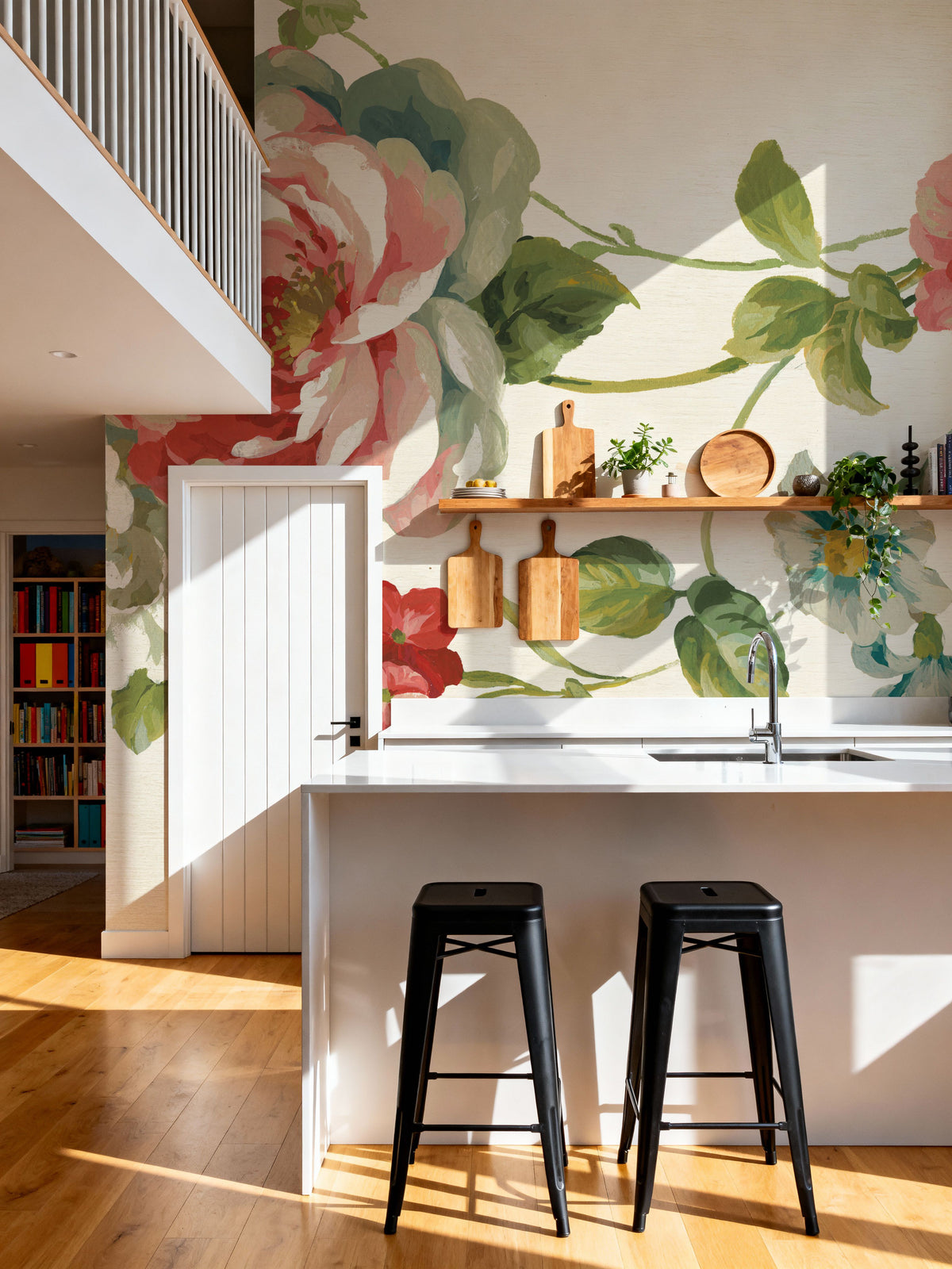 Elegant Floral II Mural Wallpaper - room preview 02