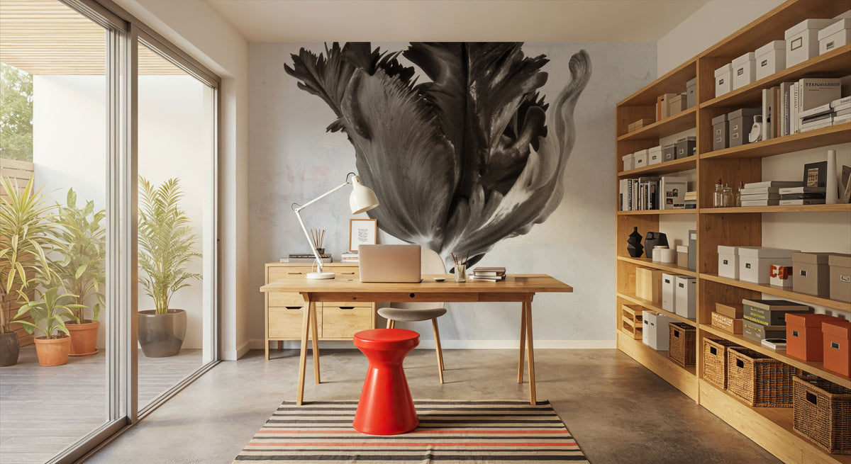 Sepia Tulip I Mural Wallpaper - room preview 02