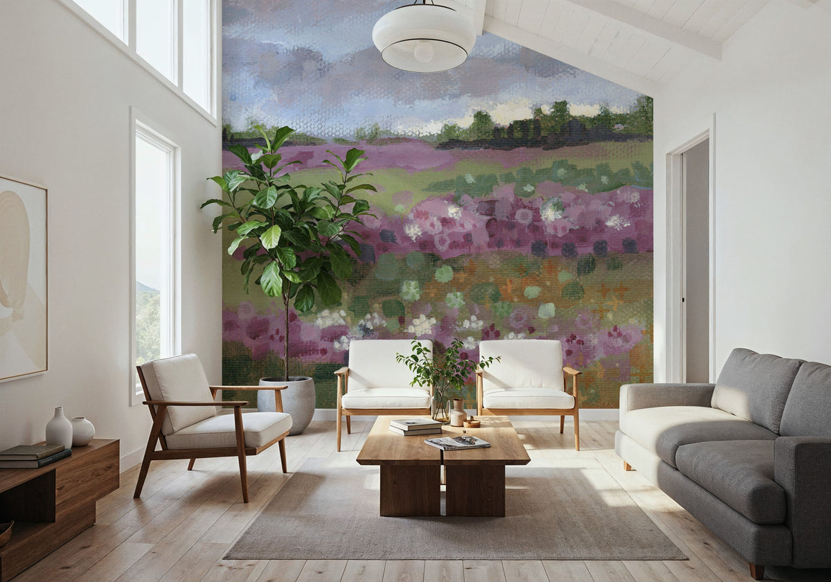 Field of Clover Mural Wallpaper - room preview 02
