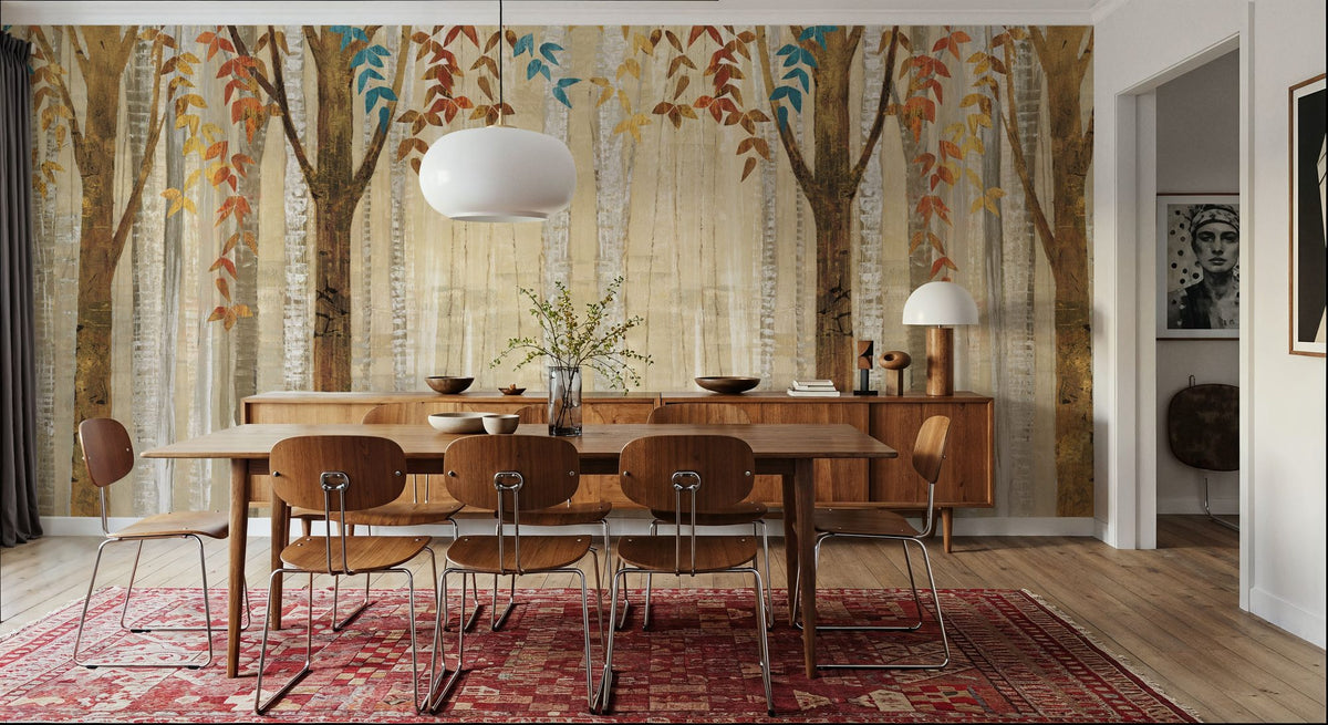 Down to the Woods Autumn Mural Wallpaper - room preview 02