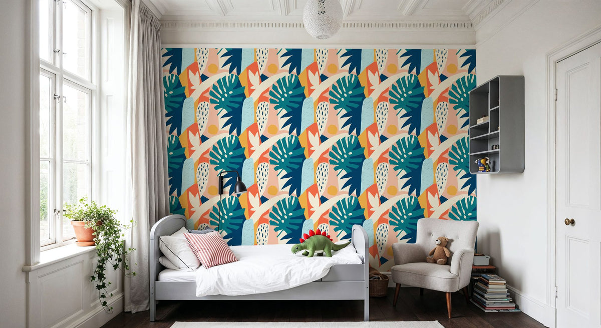 Monstera Love Mural Wallpaper - room preview 02