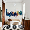 Lahore Pakistan Skyline Blue & Bronze Mural Wallpaper - room preview 02