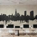 Limerick Ireland Skyline Concrete Mural Wallpaper - room preview 02