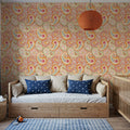 Harvest Paisley Orange Mural Wallpaper - room preview 02