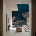 Frosty Leaves Mural Wallpaper - Blue Tone - room preview 02