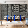Kuba Abstract BW Mural Wallpaper - room preview 02