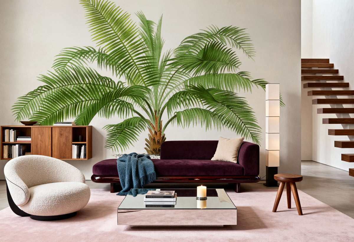 Vintage Palm Tree II Mural Wallpaper - room preview 02