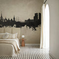 Halmstad Sweden Skyline Concrete Mural Wallpaper - room preview 02