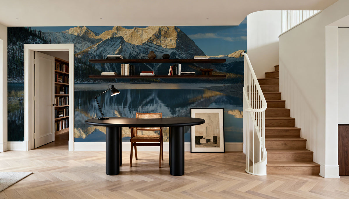 Kananaskis Lake Reflection Mural Wallpaper - room preview 02