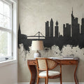 Frankfurt Skyline Concrete Mural Wallpaper - room preview 02