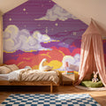 Pixel Sunset Mural Wallpaper - room preview 02
