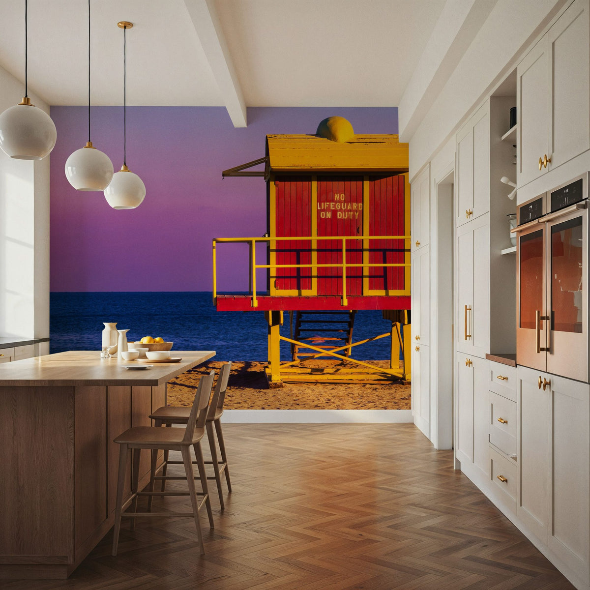 Sunset Watch Mural Wallpaper - room preview 02