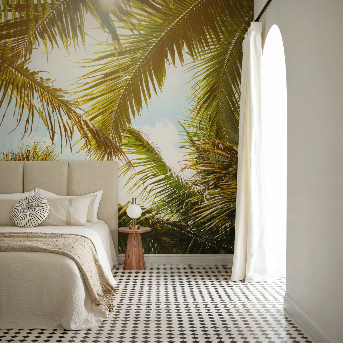 Looking Through Palm Leaves Mural Wallpaper - room preview 02