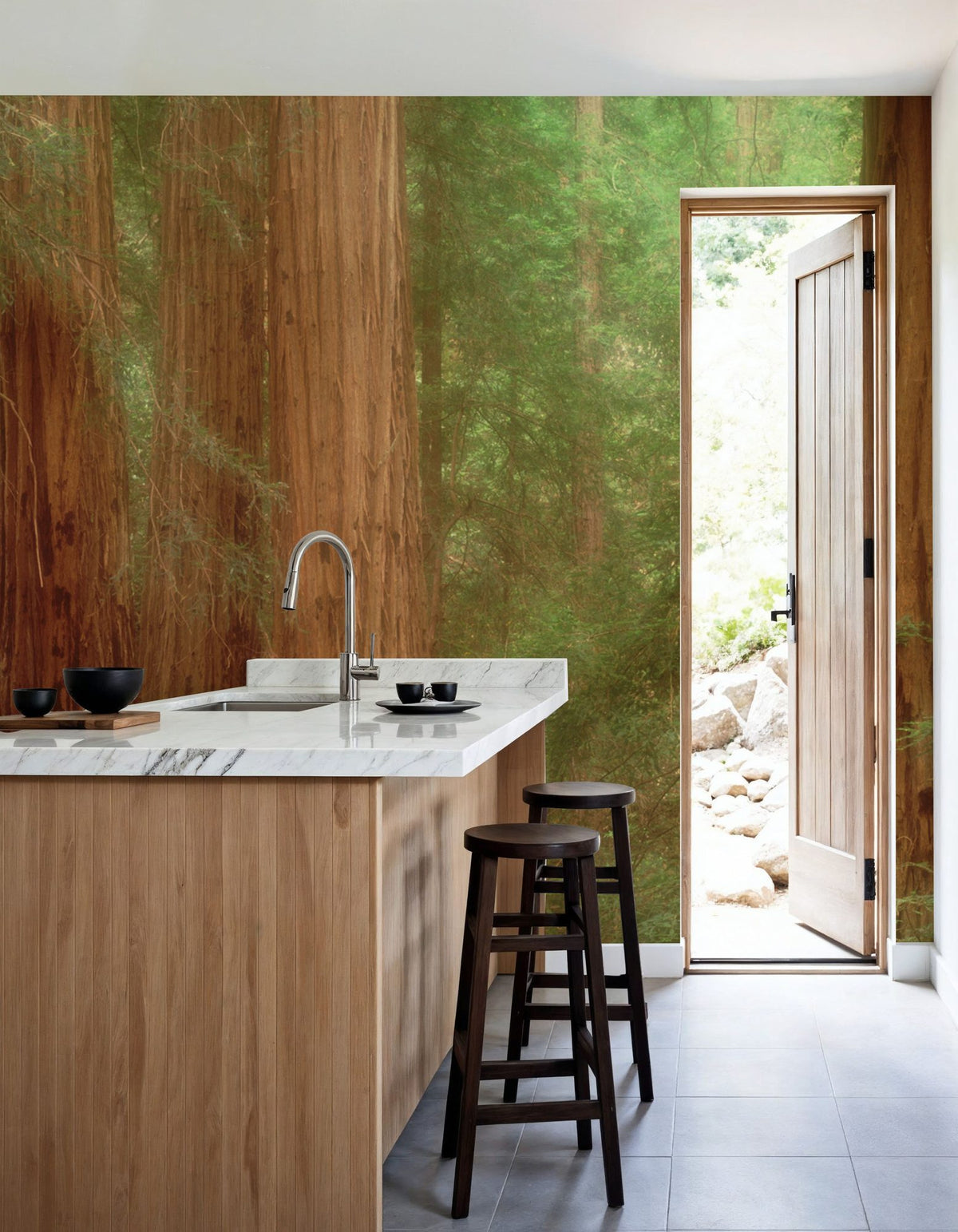 Majestic Redwoods Mural Wallpaper - room preview 02