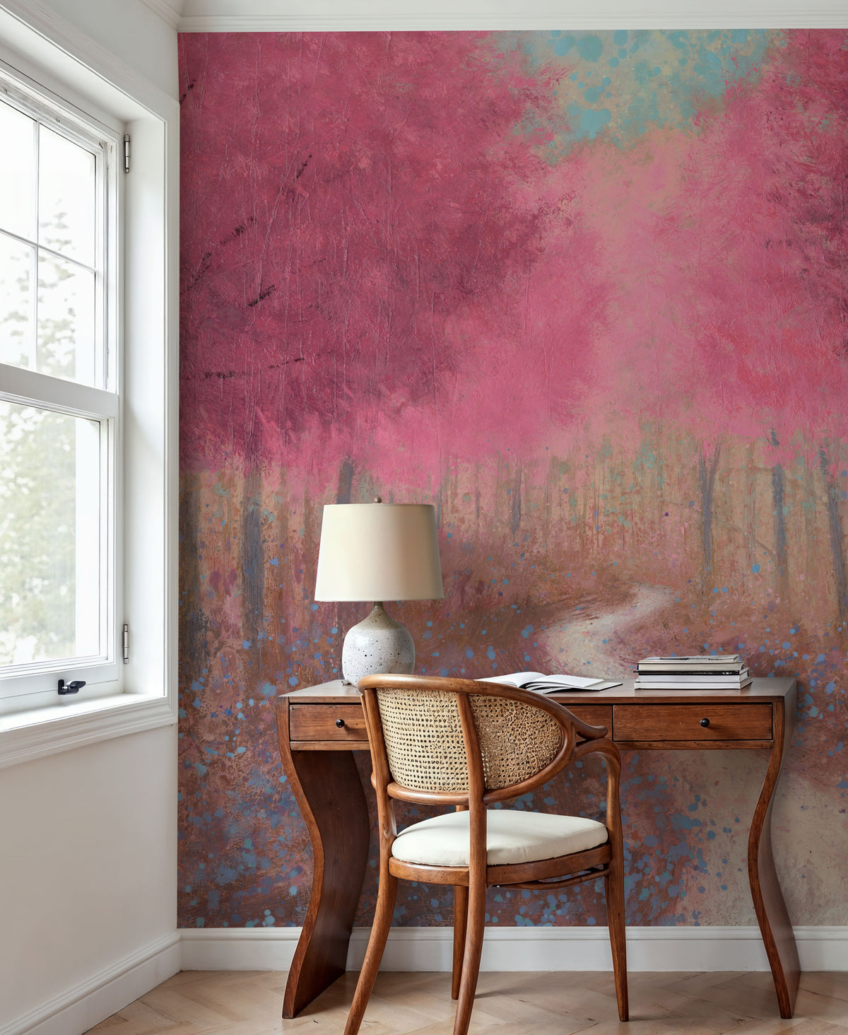 Forest Pathway Spring Mural Wallpaper - room preview 02