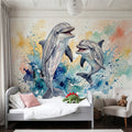 Dolphins - Spirit Animals Series Mural Wallpaper - room preview 02