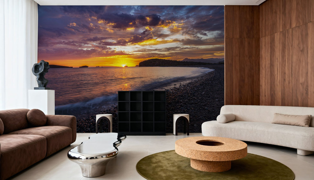 Baja Stone Sunrise Mural Wallpaper - room preview 02