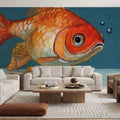 Goldfish Chillin Mural Wallpaper - room preview 02