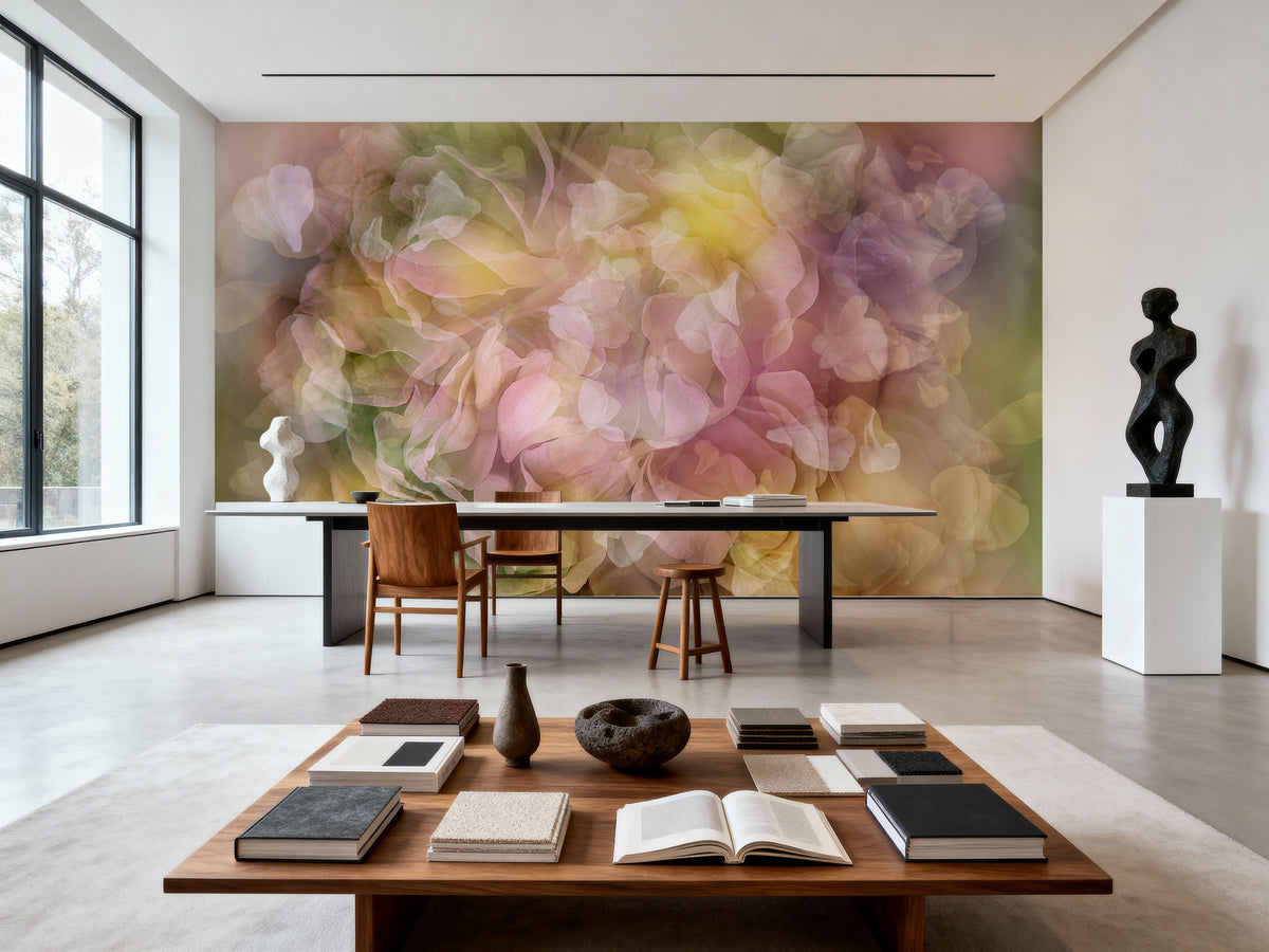 Une Rose Mural Wallpaper - room preview 02