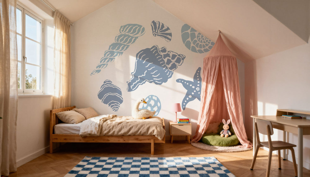 Shells on the Shore I Mural Wallpaper - room preview 02